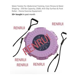 Brand new Waist Twister for Abdominal Training, Core Fitness & Waist Shaping - 330 lbs Capacity, 20dB, Anti-Slip Surface & Foot Roller - Home Exercise