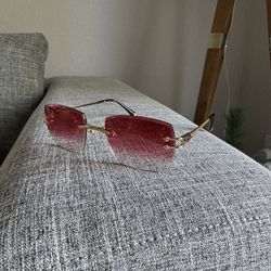 James Oro Red Sunglasses