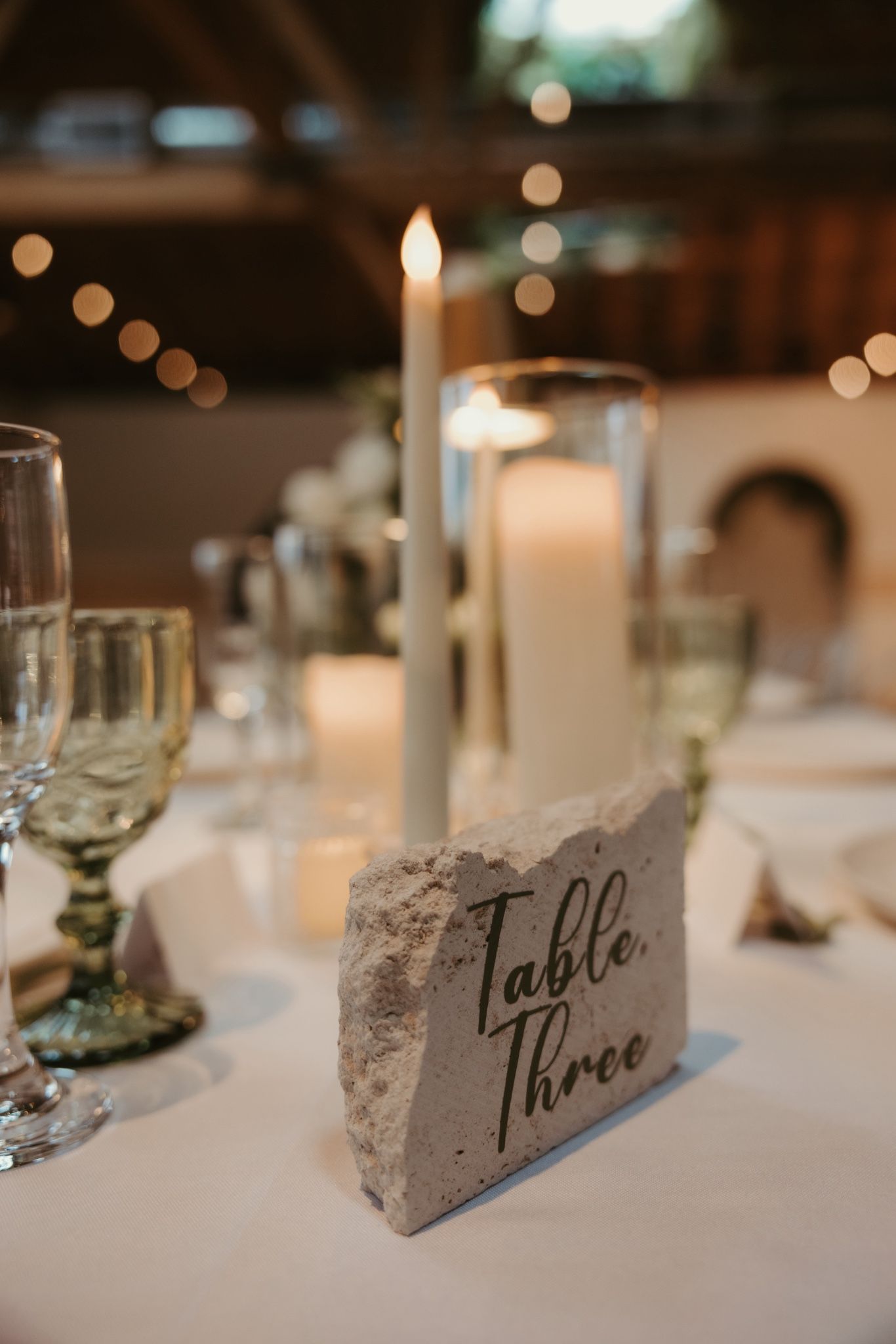 Stone Wedding Table Numbers 1-9