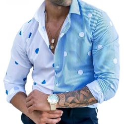 Men's casual Long Sleeve fashion. Size Small Medium And Large