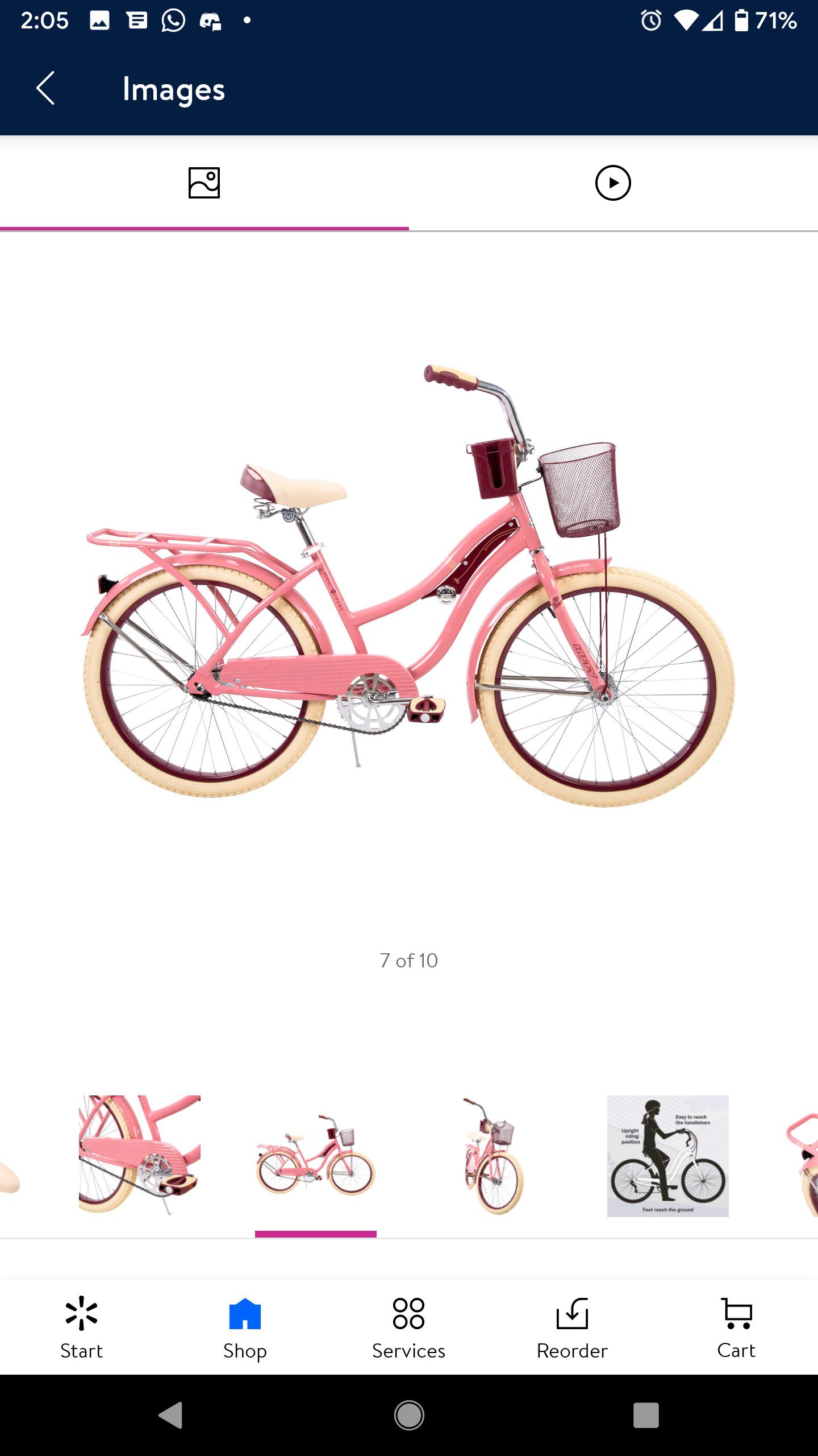 Nel Lusso™ Women's Cruiser Bike, Pink, 24-inch