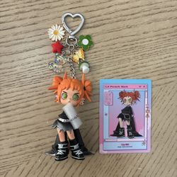 Pop Mart Lil Peach Riot DIY Keychain - Gigi Darkness