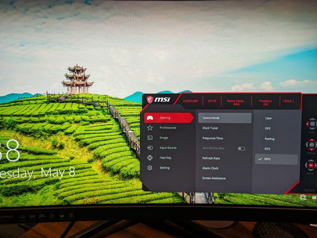 MSI 24inch curved Monitor. MAG241C