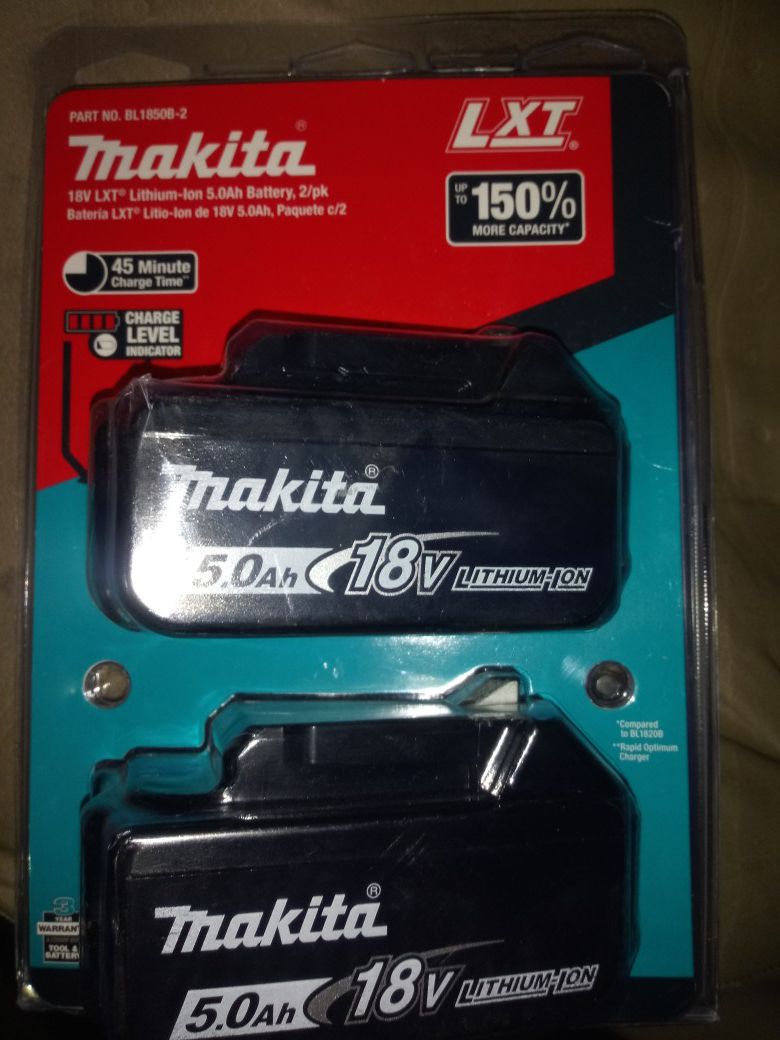 Makita 5.0ah batteries