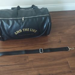 New "And The Like" Black Travel Duffel Bag Mens Large 