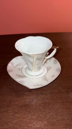 Heart saucer and tea cup