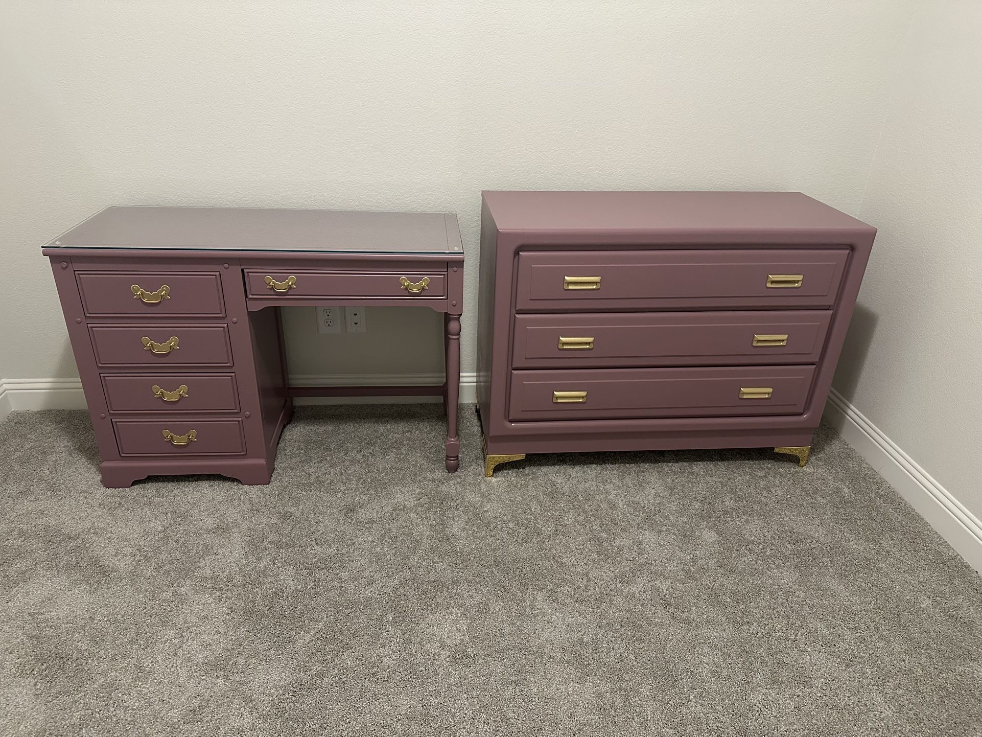 VINTAGE BOHO DESK & DRESSER SET – $450 FIRM in total.