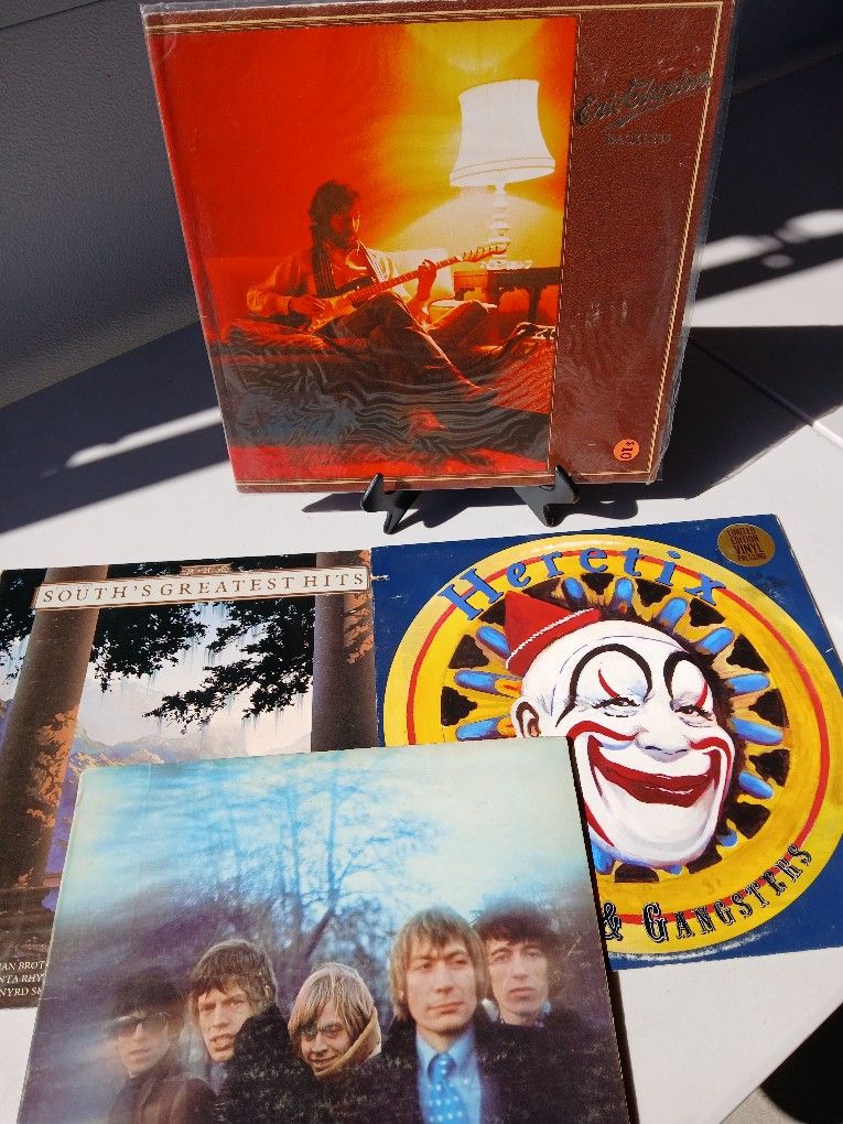 Rock Block Vinyl Record Lot #3 Rolling Stones, Clapton, Southern Rock Compilation, Heretix
