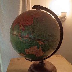 1930's Vintage Cram Repogle World Map Globe 