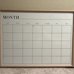 White Board Calendar With Marker
