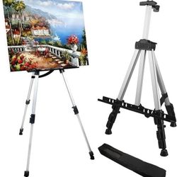 New Unopened Box; Aluminum 66 Inch Metal Tripod Adjustable Portable Easels.  $10 ea. 3 For $20