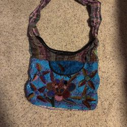 Beautiful handbag with gems on it