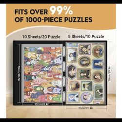 1000-Piece Puzzle Storage Folder: Portable, Large Jigsaw Puzzle Organizer. Holds 30 puzzles