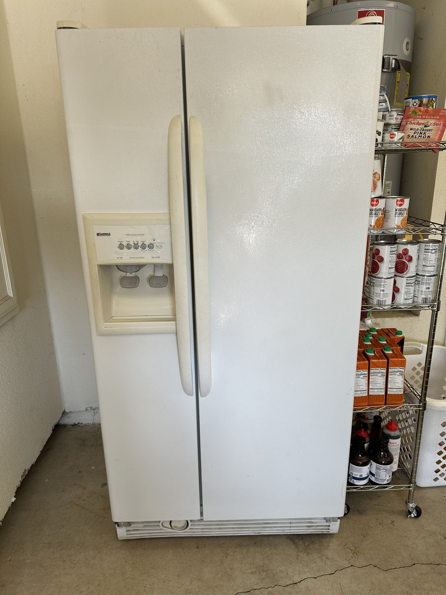 White Kenmore Refrigerator 