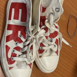 Red & White High-Top Sneakers – Limited Edition  
