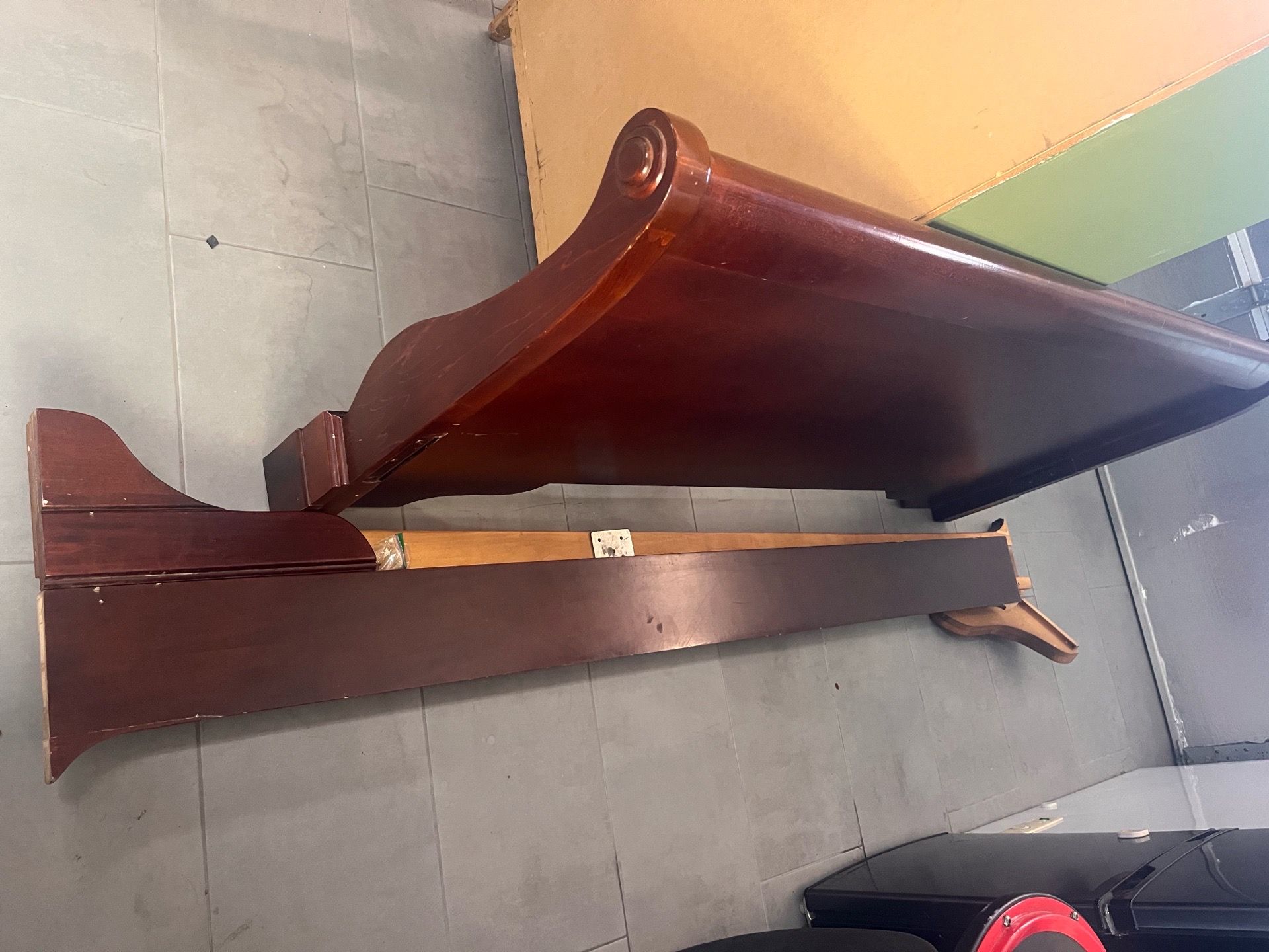 Sleigh Cherry Wood Queen Bed Frame for Sale in El Cajon, CA - OfferUp
