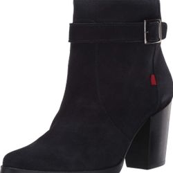 Marc Joseph New York Women's Leather Luxury Bootie with Side Zipper/Buckle Chukka Boot