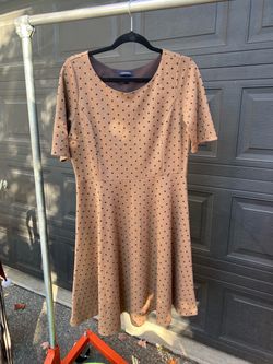 Lands' End Polka Dot Short Sleeve Dress