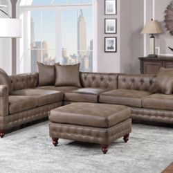 Sectional Sofa + Ottoman