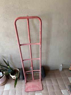 Red Steel Hand Truck Dolly