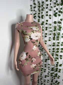 Flower Print BodyCon Dress