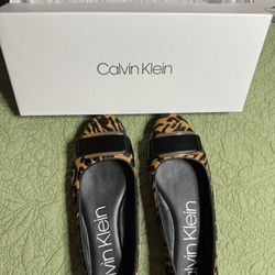 Calvin Klein Leopard Ballet Flats NEW