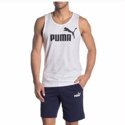 Puma Essentials tank in white Size L New With Tags