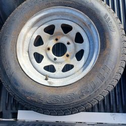 Trailer Tire & Rim  205/75D14