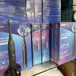 Brand new sonic electric toothbrush. Reg:$39.99. Now: one for $20, two for $30. Black, blue or pink