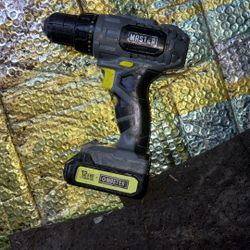 Master Mechanic 12-Volt 3/8-inch lithium-ion compact cordless drill kit.  
