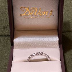 Wedding Band promise ring White gold 1/2 Ct Diamond 