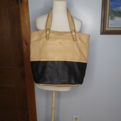 Emma Fox Jutland Leather Tote Color block