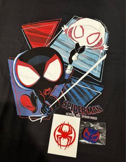 Spiderman Across Spiderverse Funko Pop Shirt Sticker Pin *BRAND NEW* Marvel Collector Corps MCC Peter Parker Miles Morales Spidey Tee Extra 2XL 3XL
