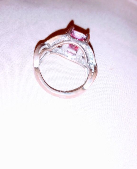 Pink Topaz Infinity Ring