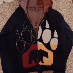 Xl unisex hooded heavy sweater cozy bear claw