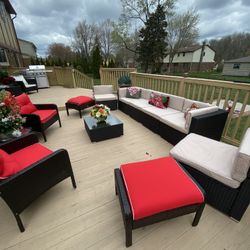 Very Gorgeous 9 Piece  Patio furniture