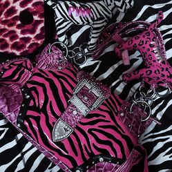 Pink zebra bag
