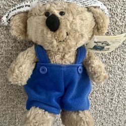 Vibtage Boomerang Bear Newspaper Hat Plush Toy 10” W Tag
