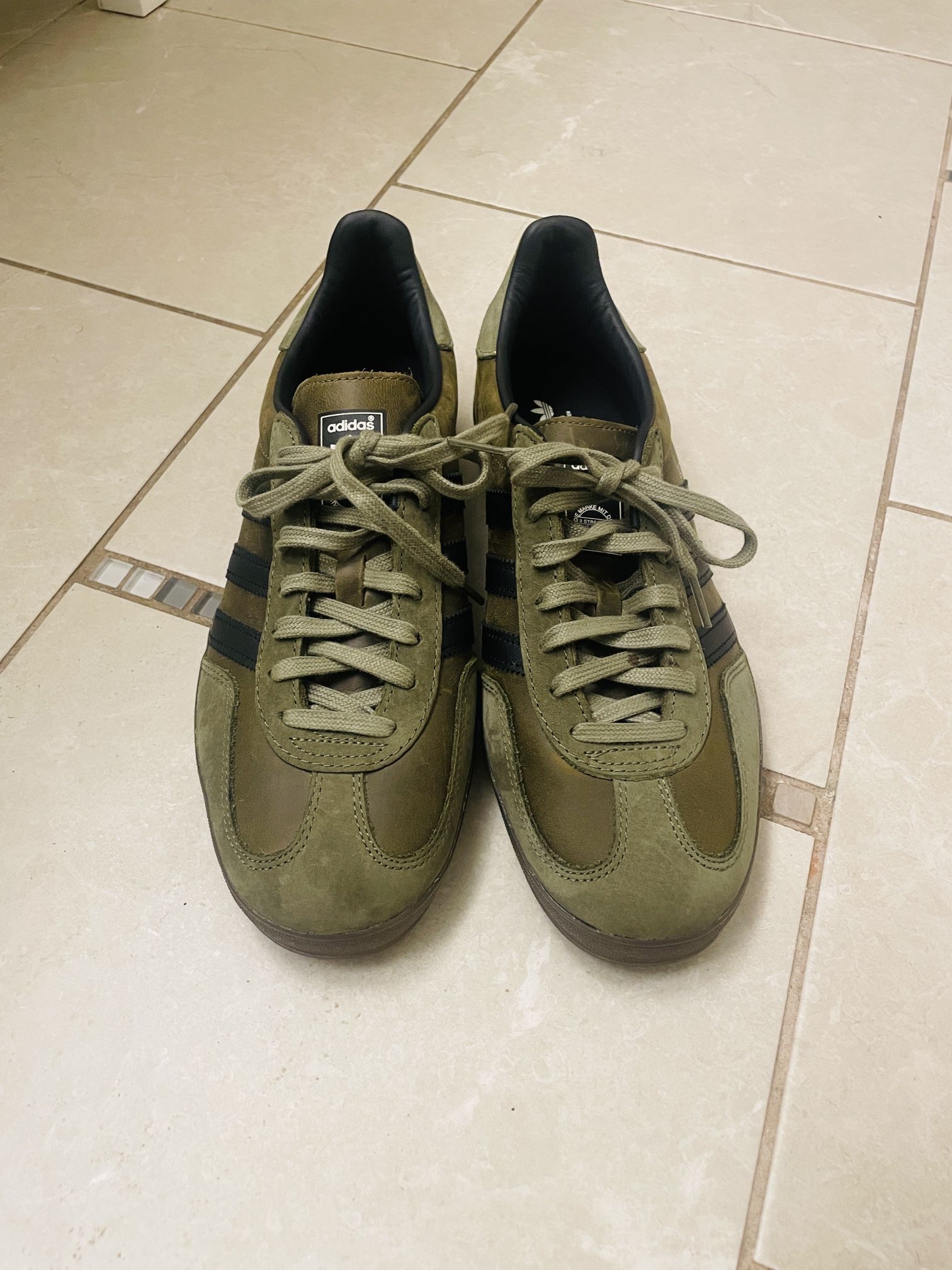 adidas Samba/Gazelle Indoor Olive Men's Size 11