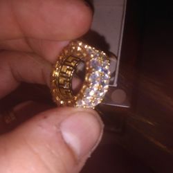 Double Row Moissanite Ring Size 8 - Guu Jewelers