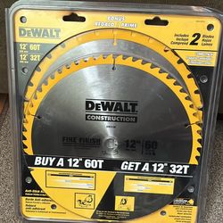 NEW DeWalt Construction DW3126 12” 305 mm Saw Blade- 2 Pack