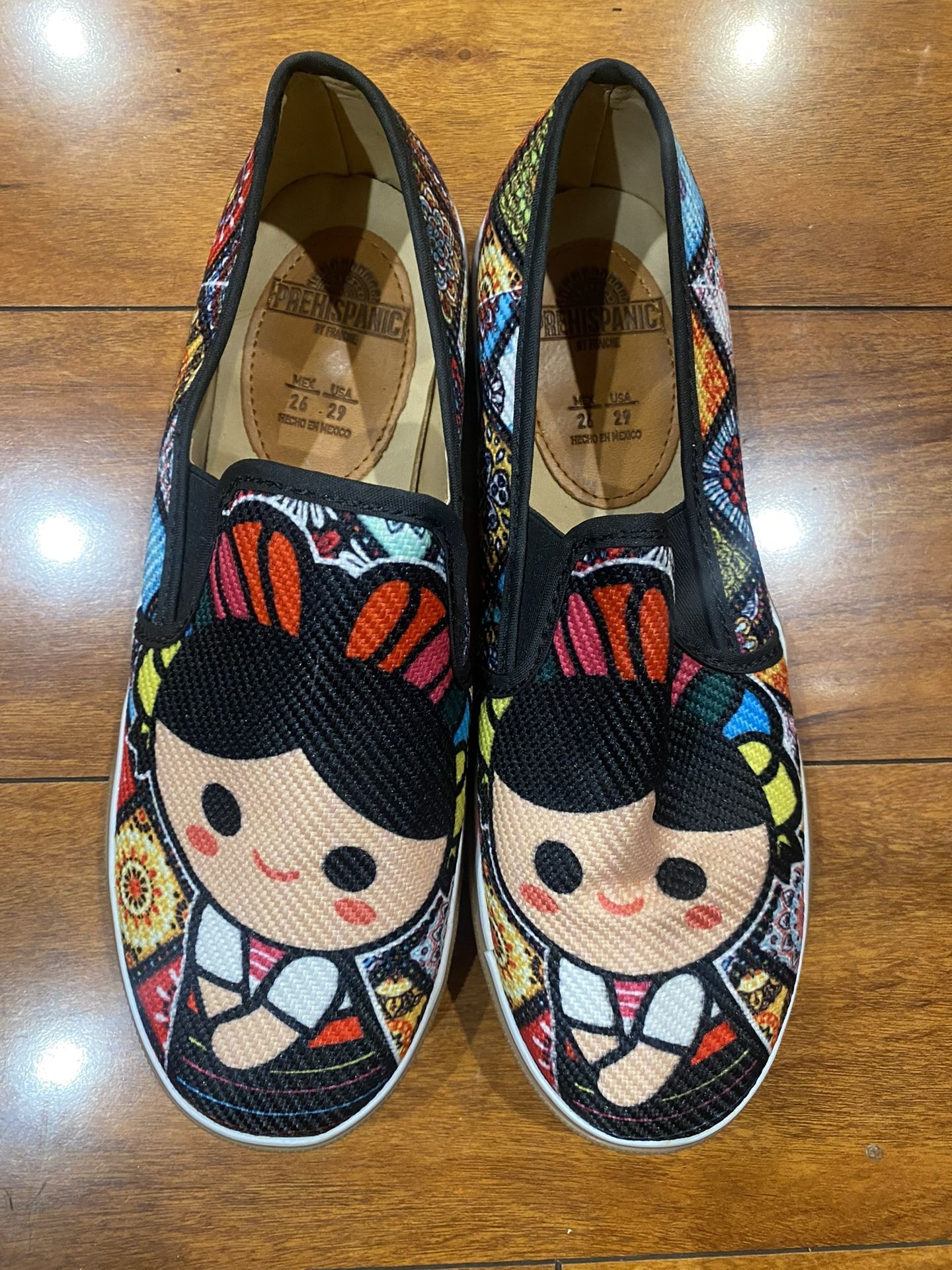 Prehispanic by Franche Women’s Slip-On Shoes Size 9.5–10 US Mexican Doll Art