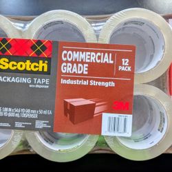 Scotch Commercial Grade Tape 12 Roll -$60