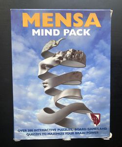 Mensa Mind Pack Games, open box