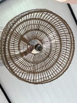 Woven Rattan Light Fixture