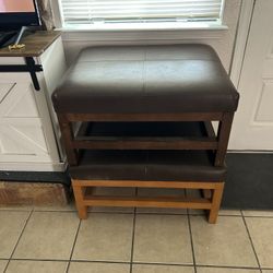 Leather Ottoman 