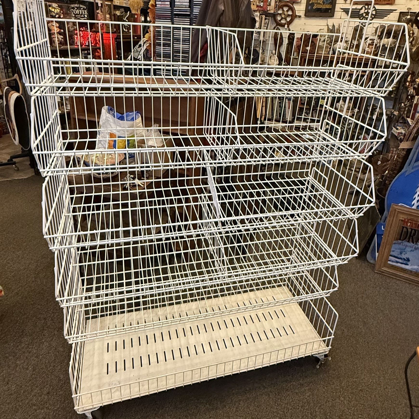 White Wibe Rack Large 6 Tier White Wire Storage Rack On Wheels for Sale in Stanwood, WA ...