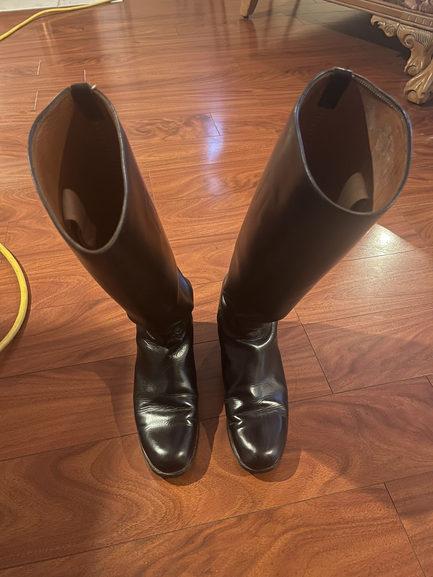 Marlborough Tall Leather Riding Equestrian Boots Women Size 7.5C Made In England