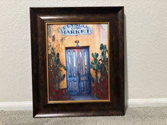 R. Gertz Gicelee Art Blue Door Prickly Pear