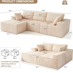 Beige L sofa new in your box 